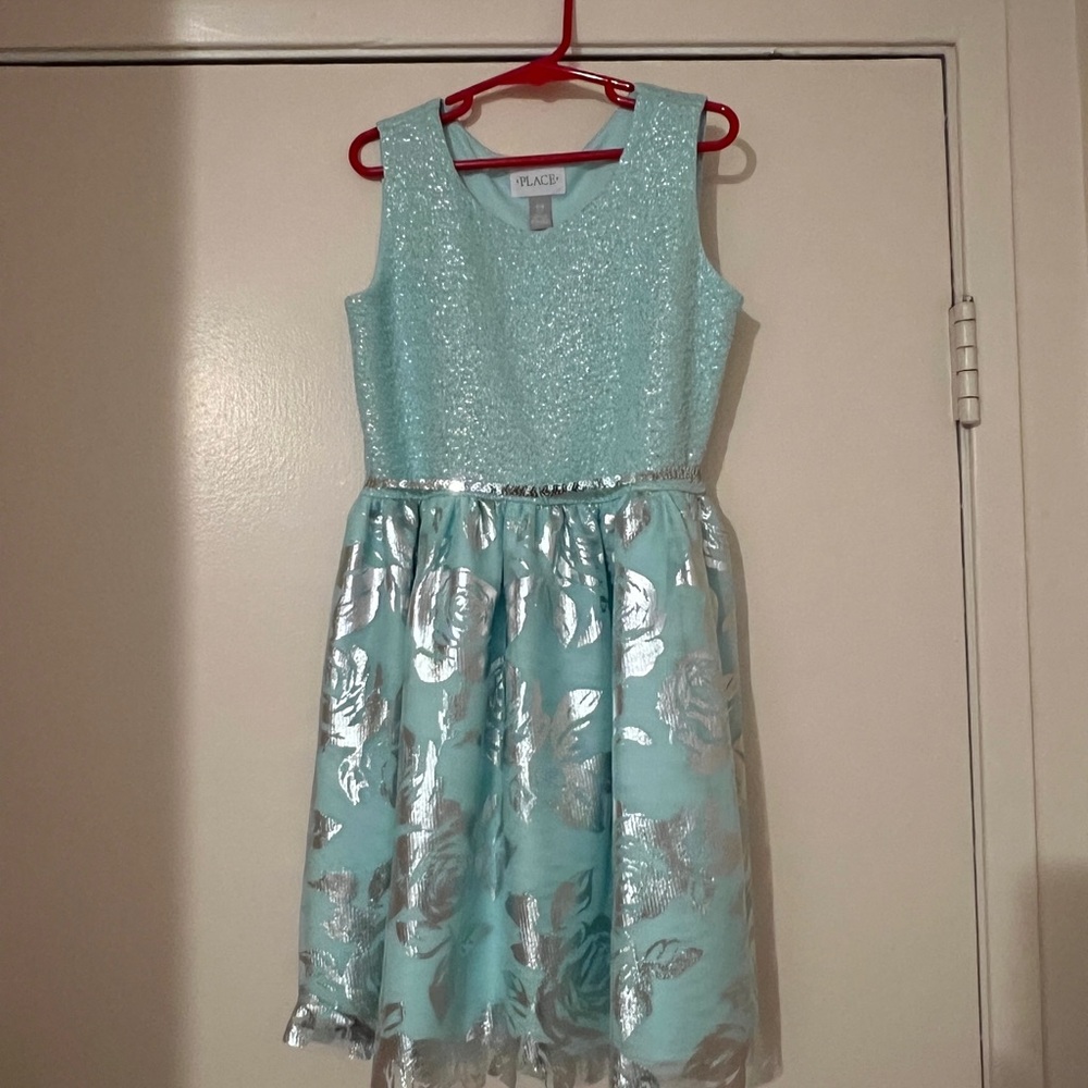 Place Glittery Mint and Silver Dress